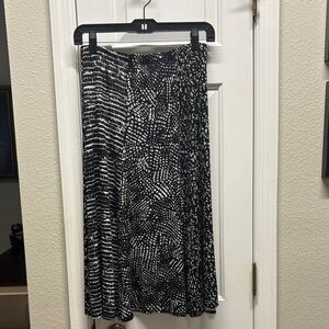 Chico's Black and White A-Line Skirt